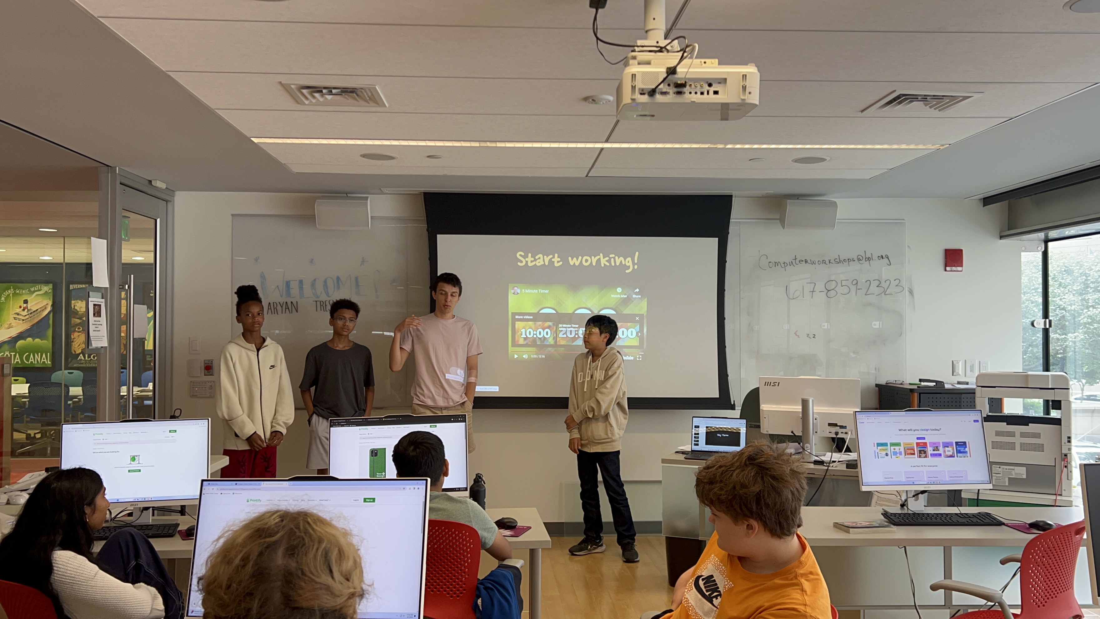 Students learning entrepreneurship